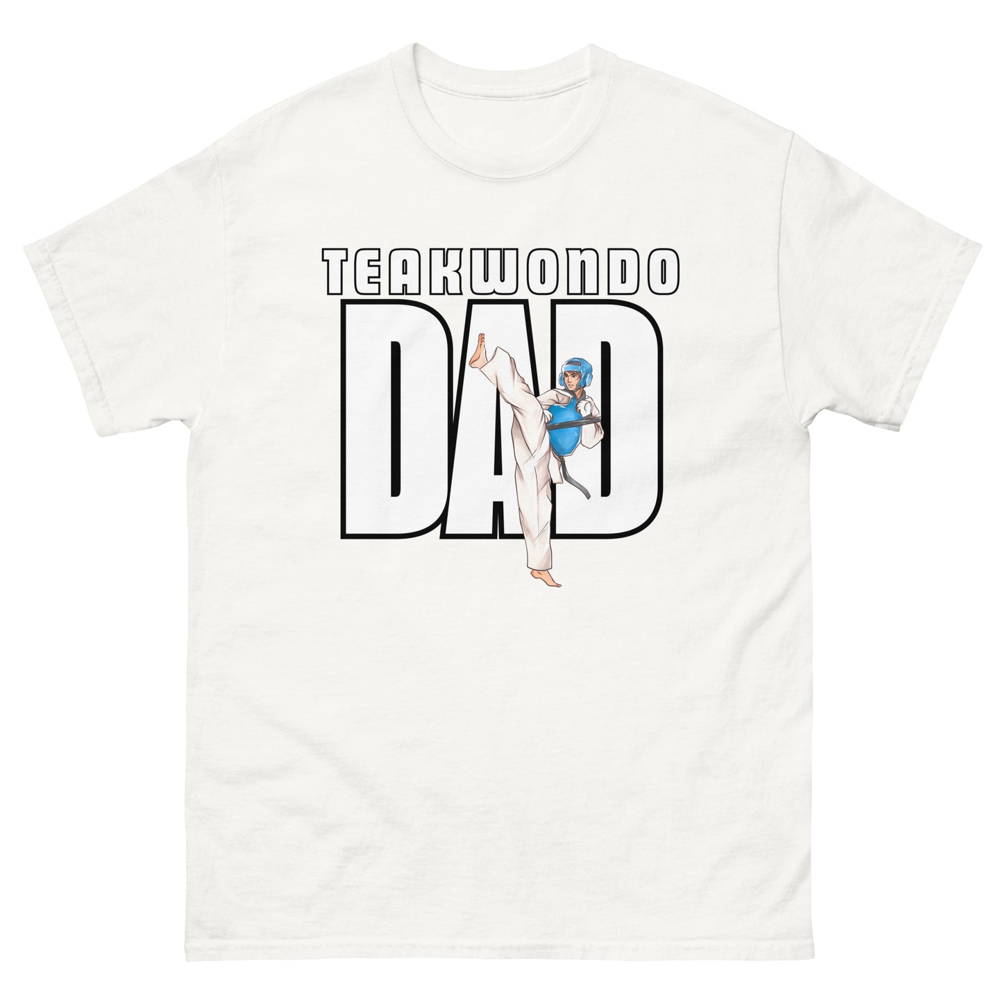 Taekwondo_Dad_unisex-classic-tee-white-front