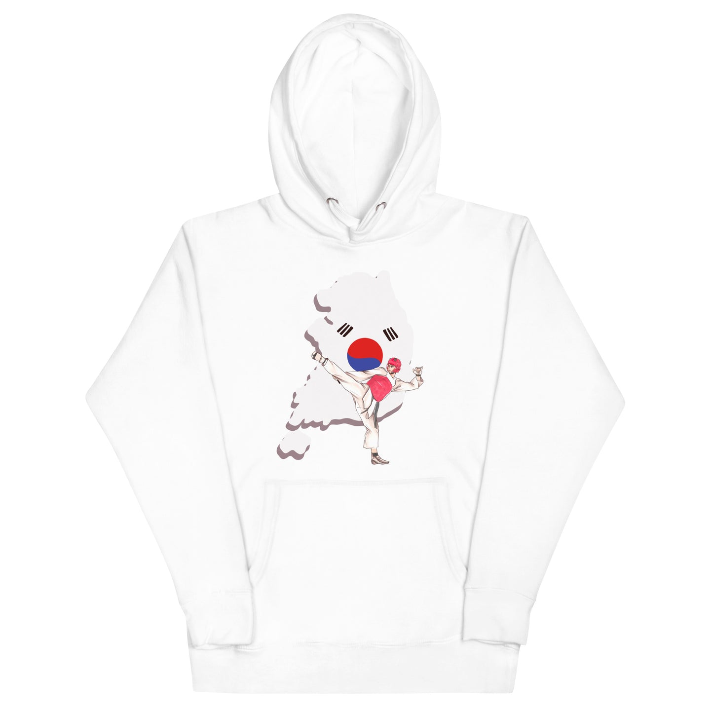 Taekwondo_Hoodie_Korean_Flag_Design_cotton-heritage-m2580-i-unisex-premium-pullover-hoodie-white