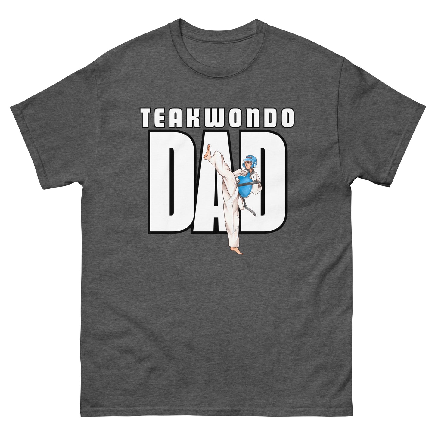 Taekwondo_Dad_unisex-classic-tee-dark-heather