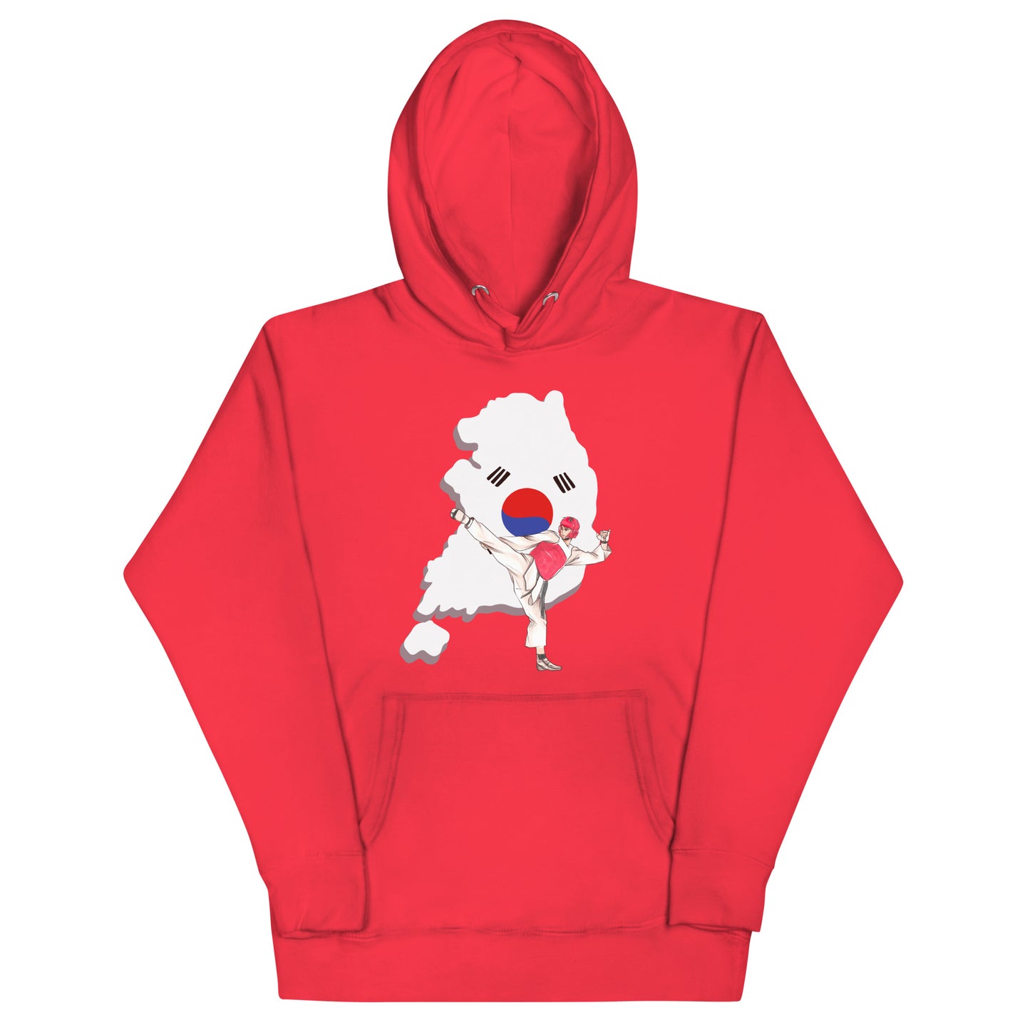 Taekwondo_Hoodie_Korean_Flag_Design_cotton-heritage-m2580-i-unisex-premium-pullover-hoodie-team-red