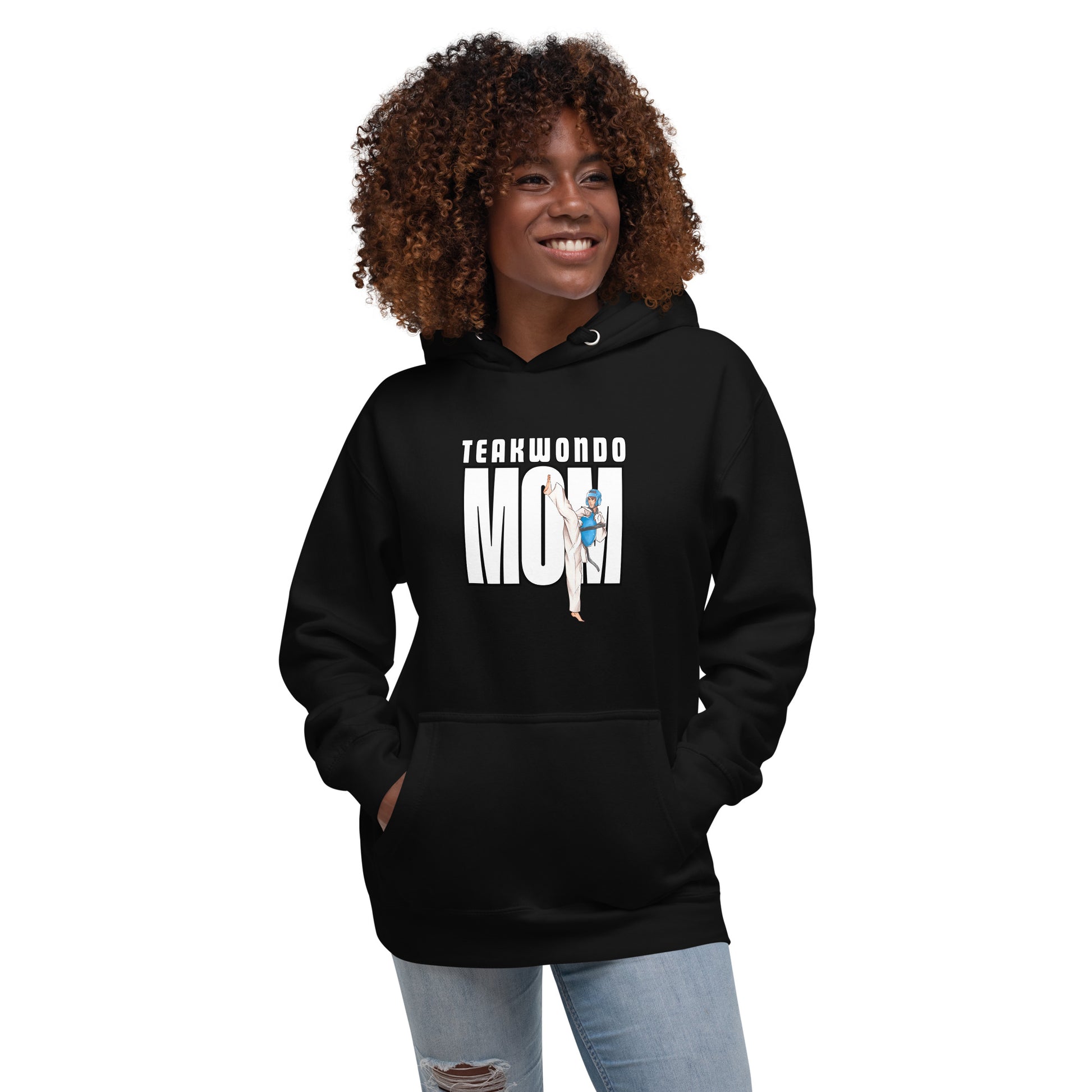 Taekwondo Mom Black Hoodie –  wonman 