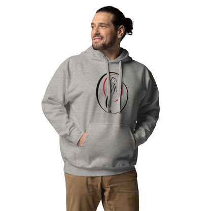 Sansei Goju-Ryu martial arts Grey hoodie with Japanese karate-inspired design, premium unisex fit by FitKickor.