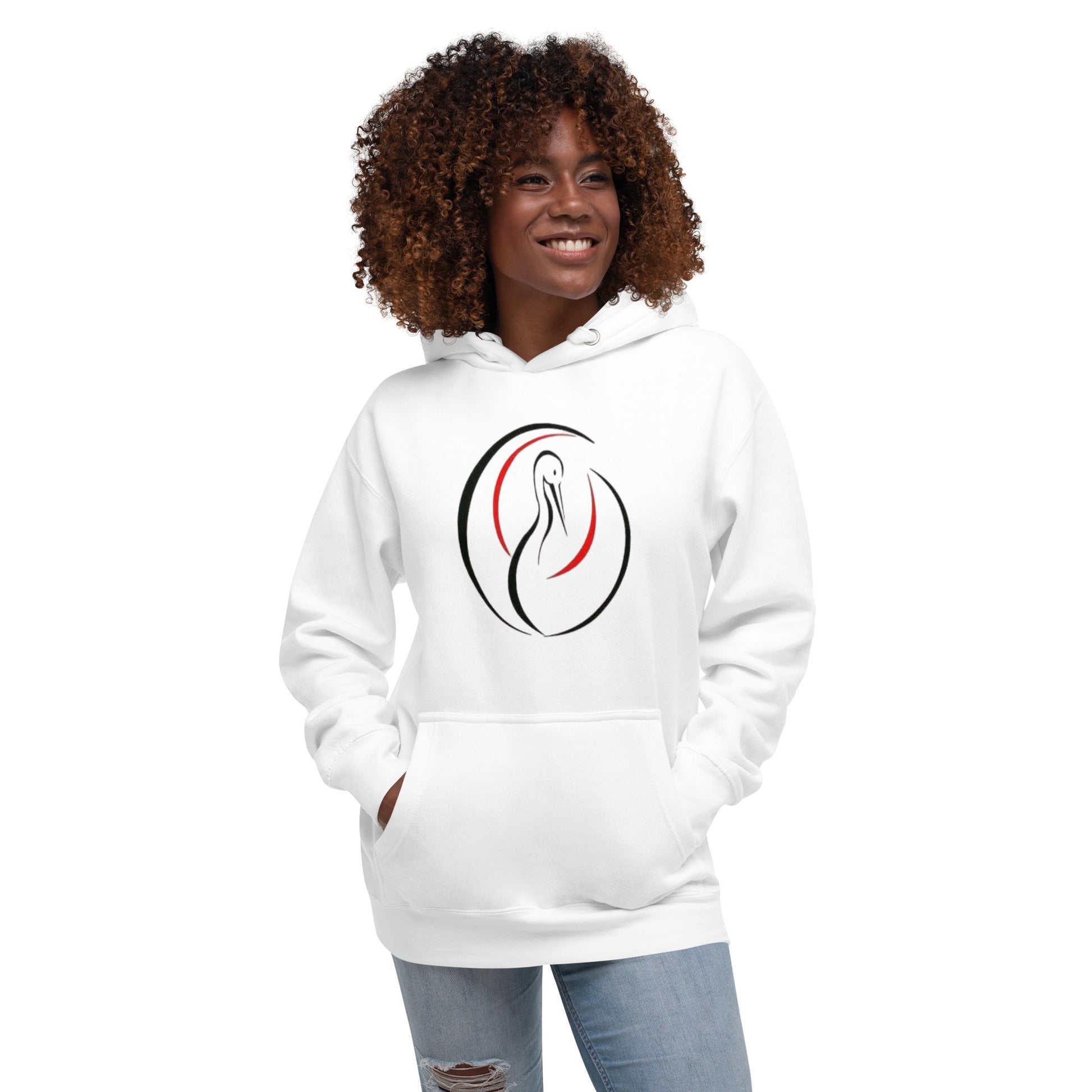 Sansei Goju-Ryu martial arts hoodie White with Japanese karate-inspired design, premium unisex fit by FitKickor.