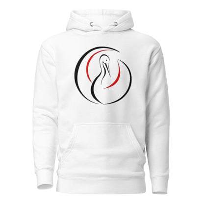 Sansei Goju-Ryu martial arts hoodie color white with Japanese karate-inspired design, premium unisex fit by FitKickor.