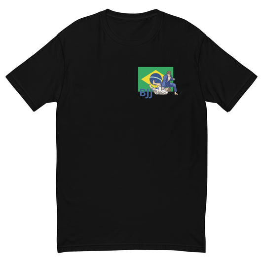 Brazilian Jiu-Jitsu with the Brazilian Flag BJJ T-Shirt BLACK 