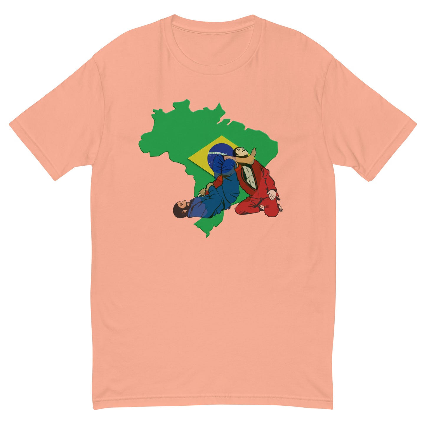 DESERT PINK TEE Brazilian Flag BJJ Action Short Sleeve T-Shirt – Adult