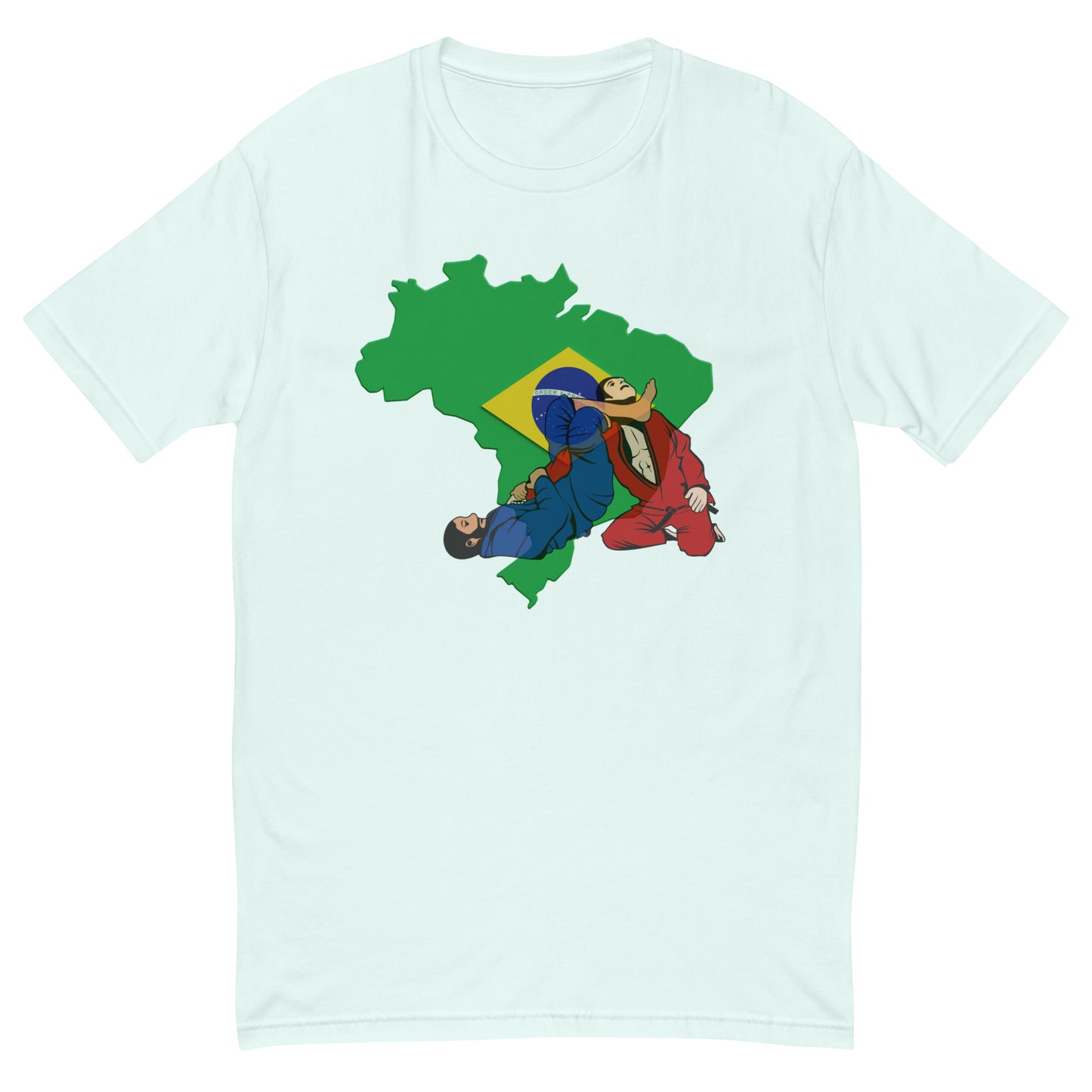 LIGHT BLUE TEE- Brazilian Flag BJJ Action Short Sleeve T-Shirt – Adult
