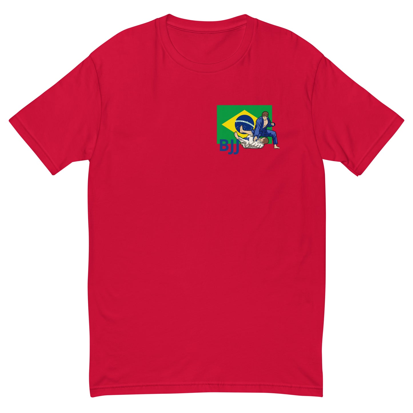 Product Brazilian Jiu-Jitsu with the Brazilian Flag BJJ T-Shirt RED 
