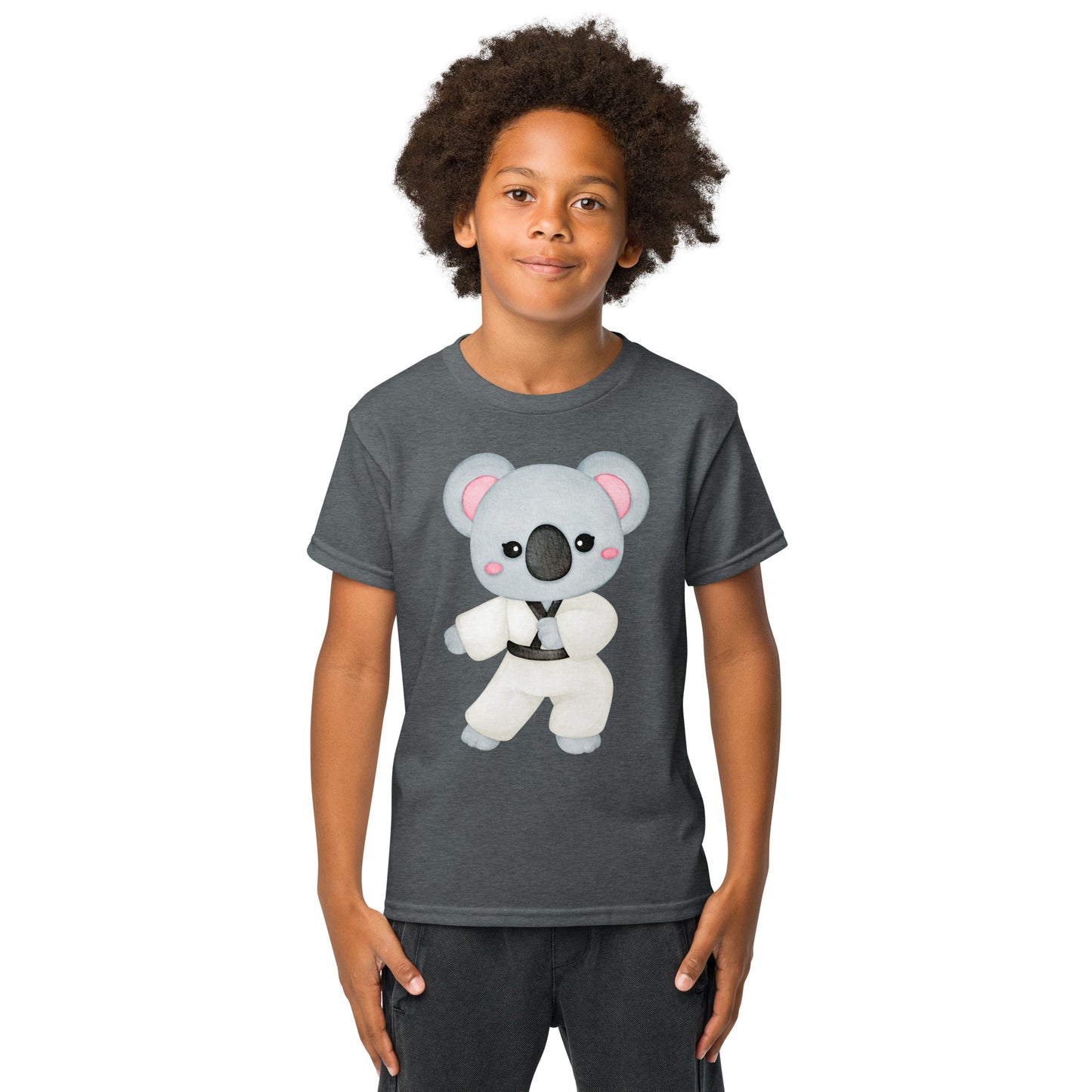 Koala Taekwondo Youth T-Shirt Heather